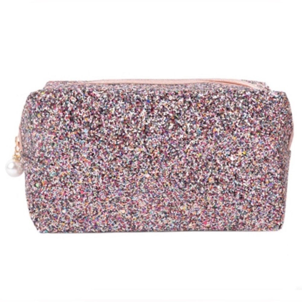 Pink Sparkly Multicolor Cosmetic Bag - NWT